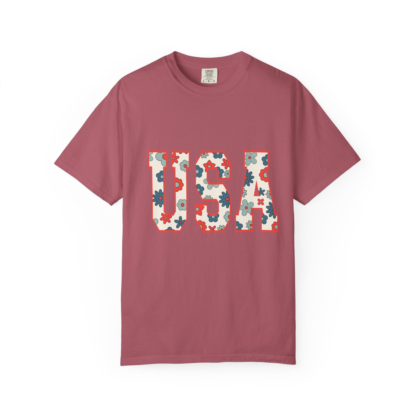 Floral USA Tee