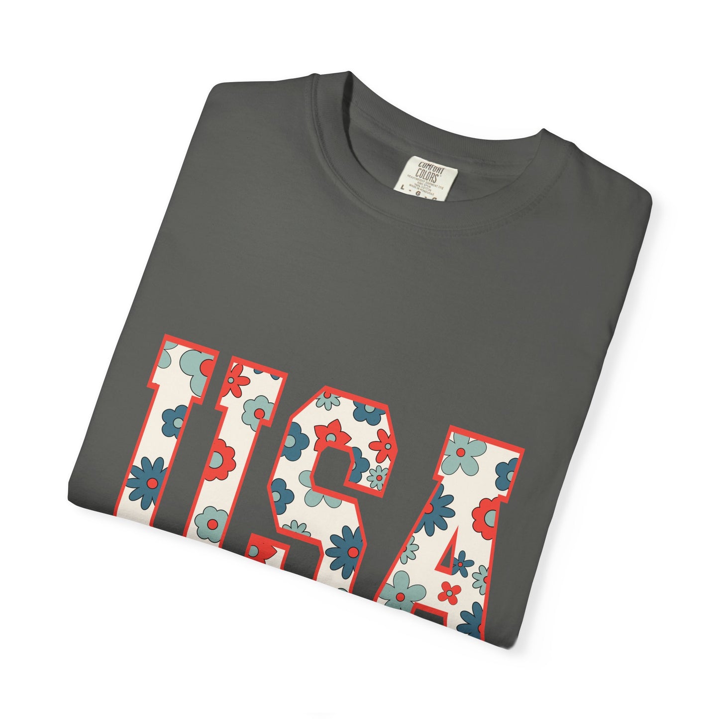 Floral USA Tee