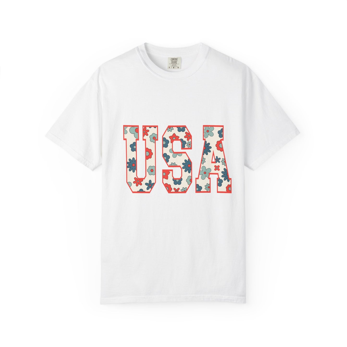 Floral USA Tee