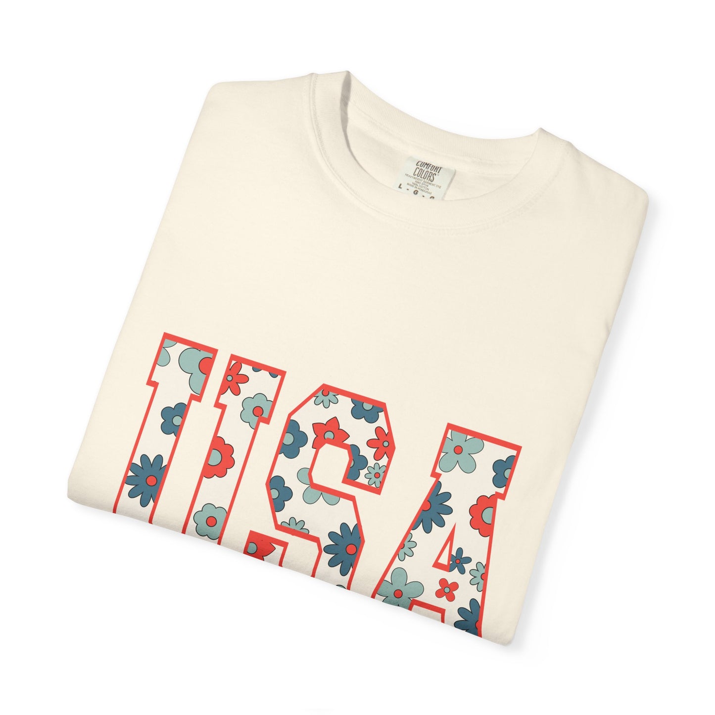 Floral USA Tee