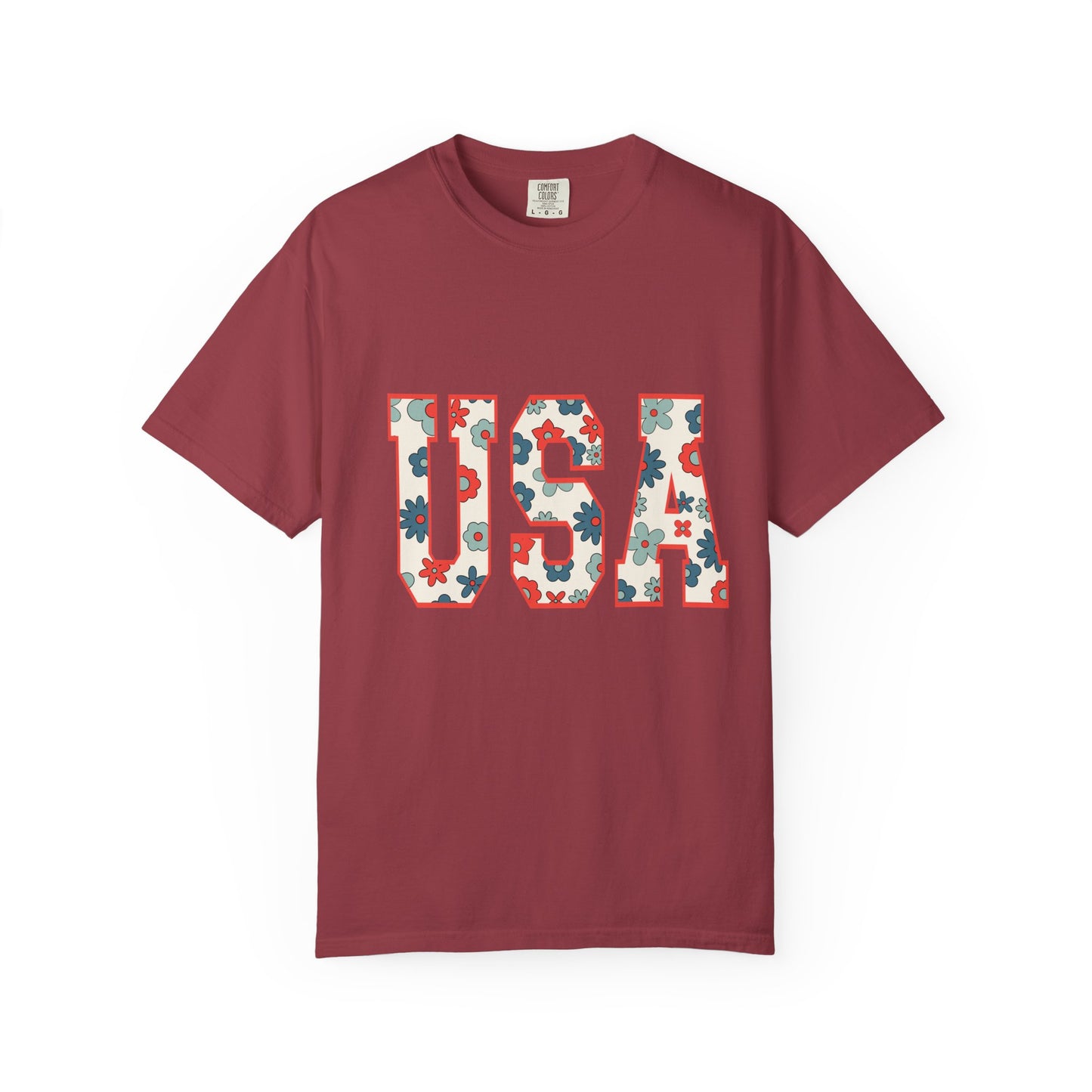 Floral USA Tee