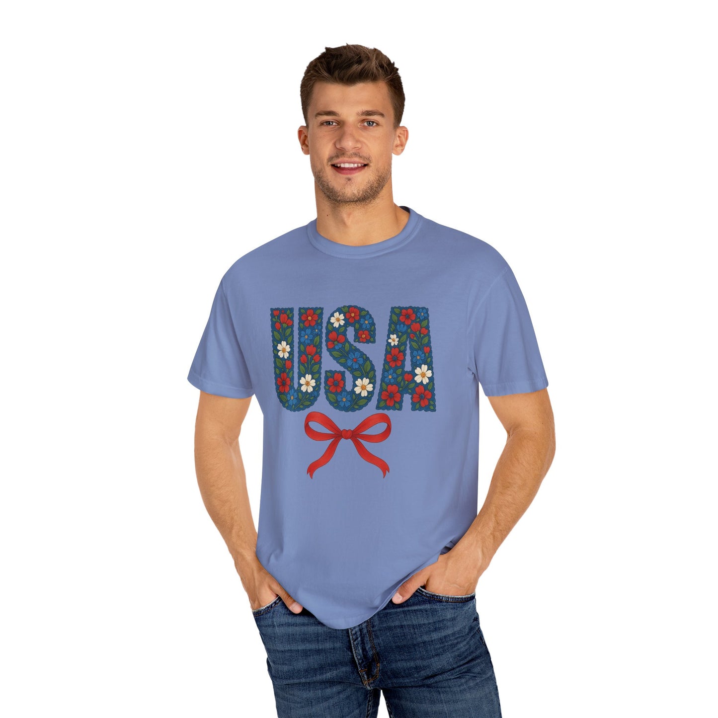 USA Floral Tee