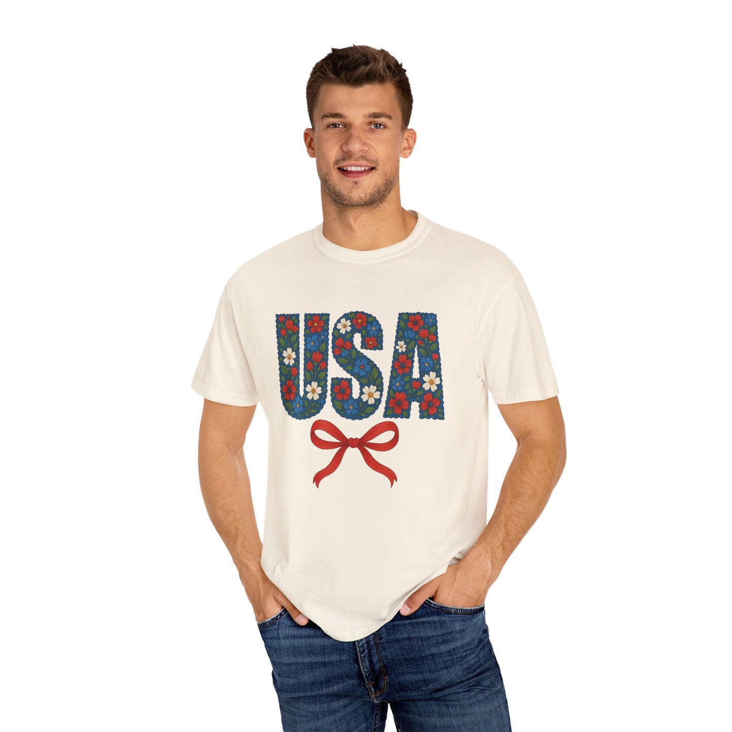 USA Floral Tee