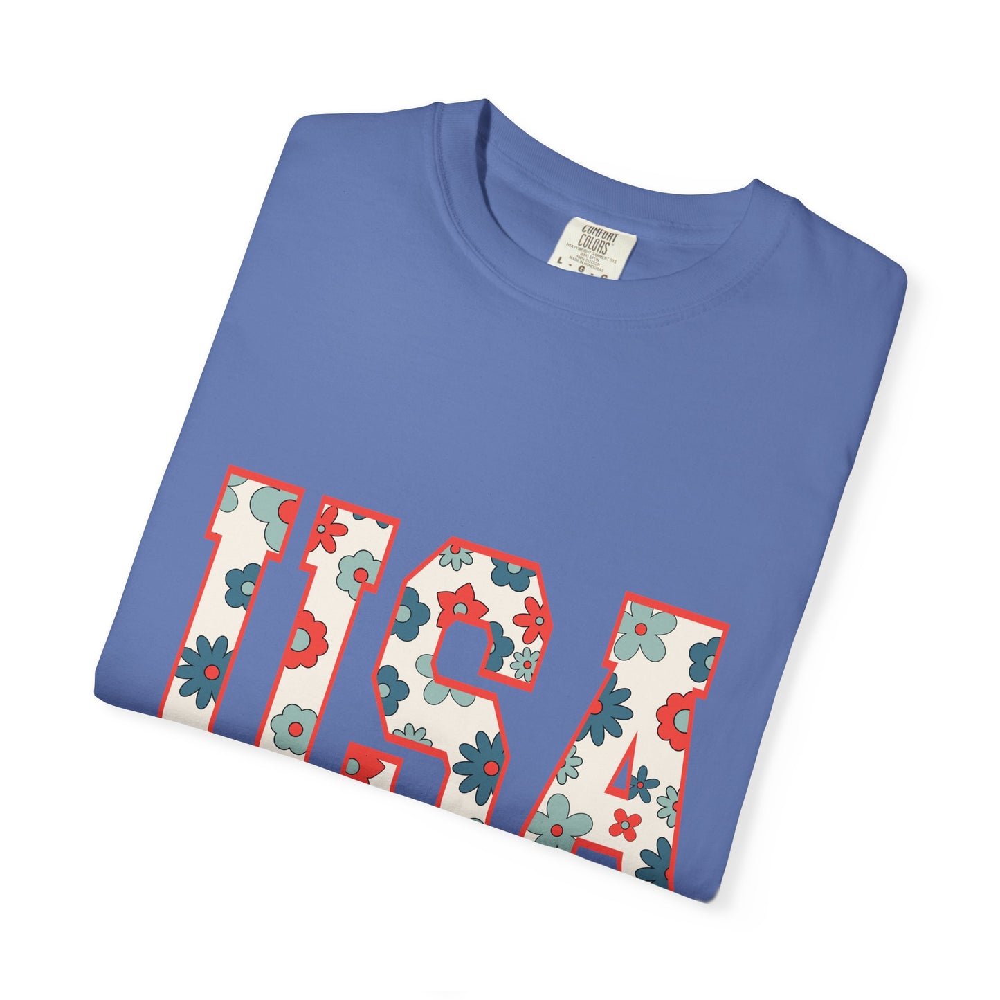 Floral USA Tee