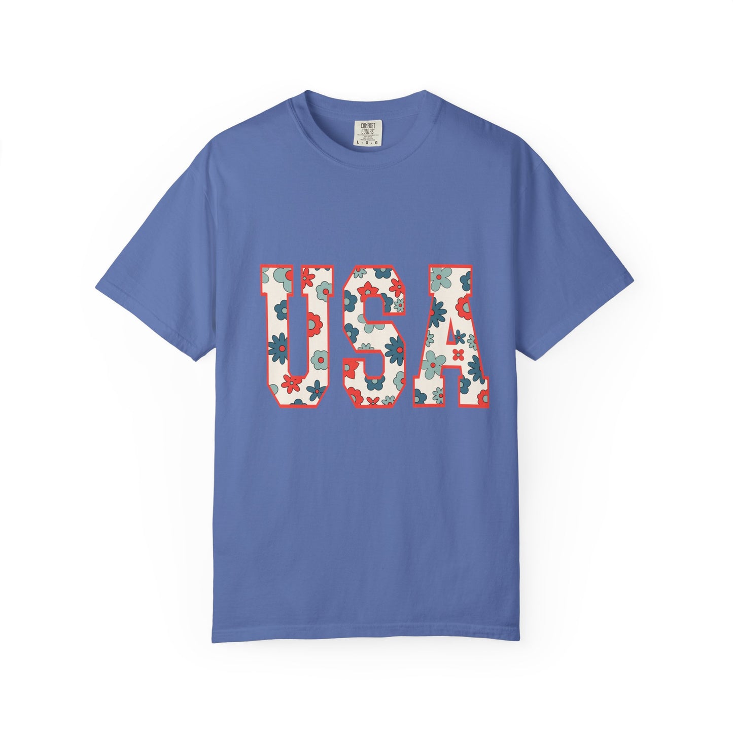 Floral USA Tee