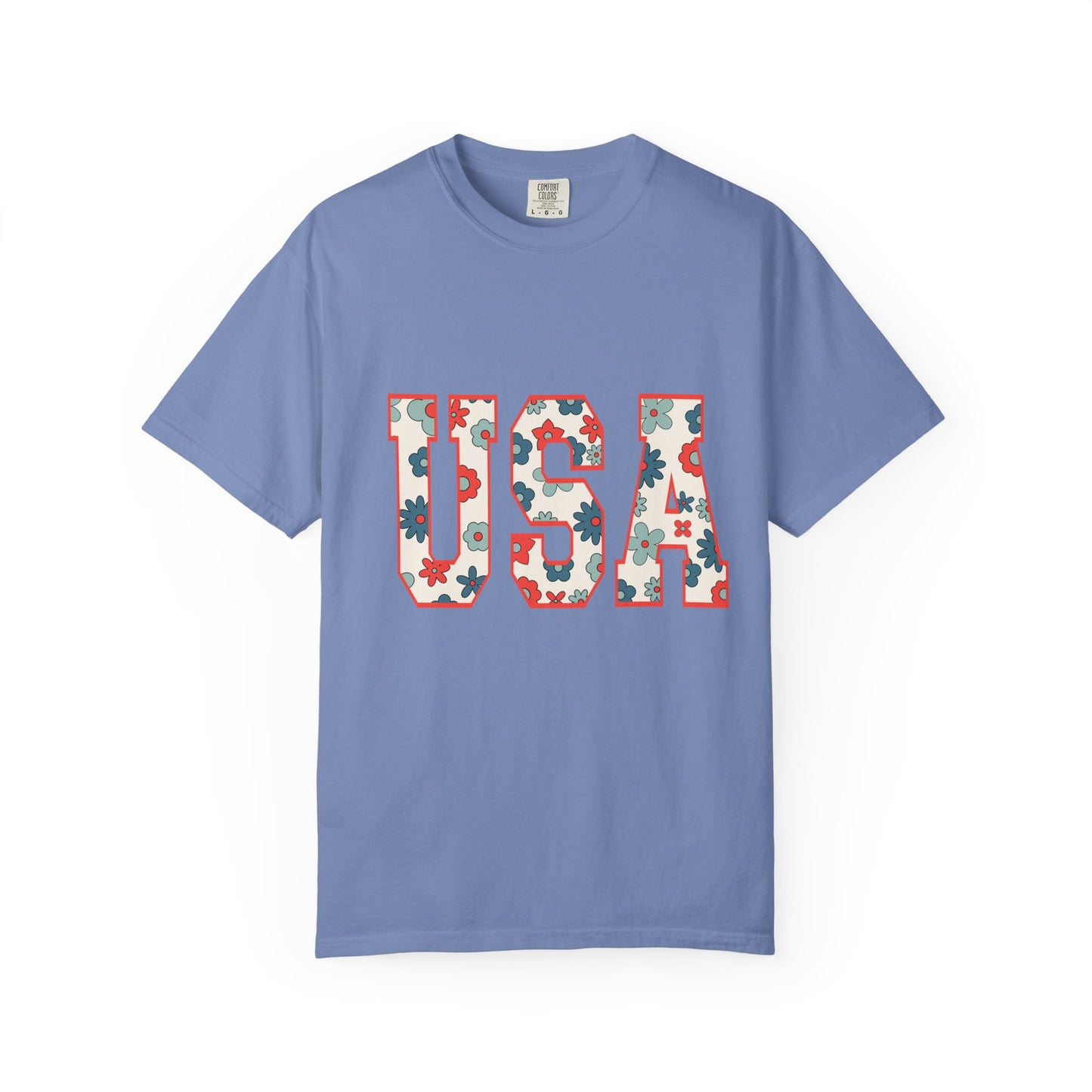 Floral USA Tee