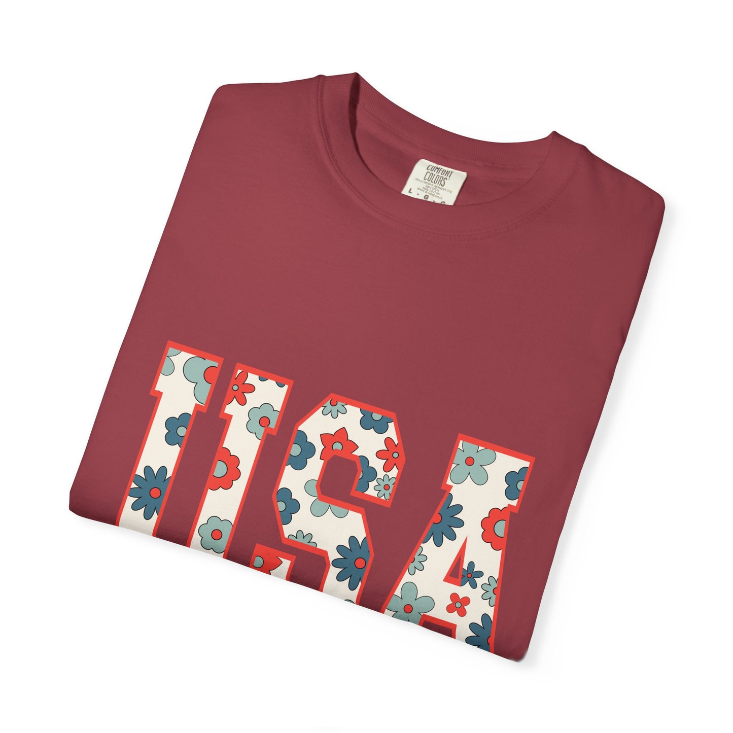 Floral USA Tee