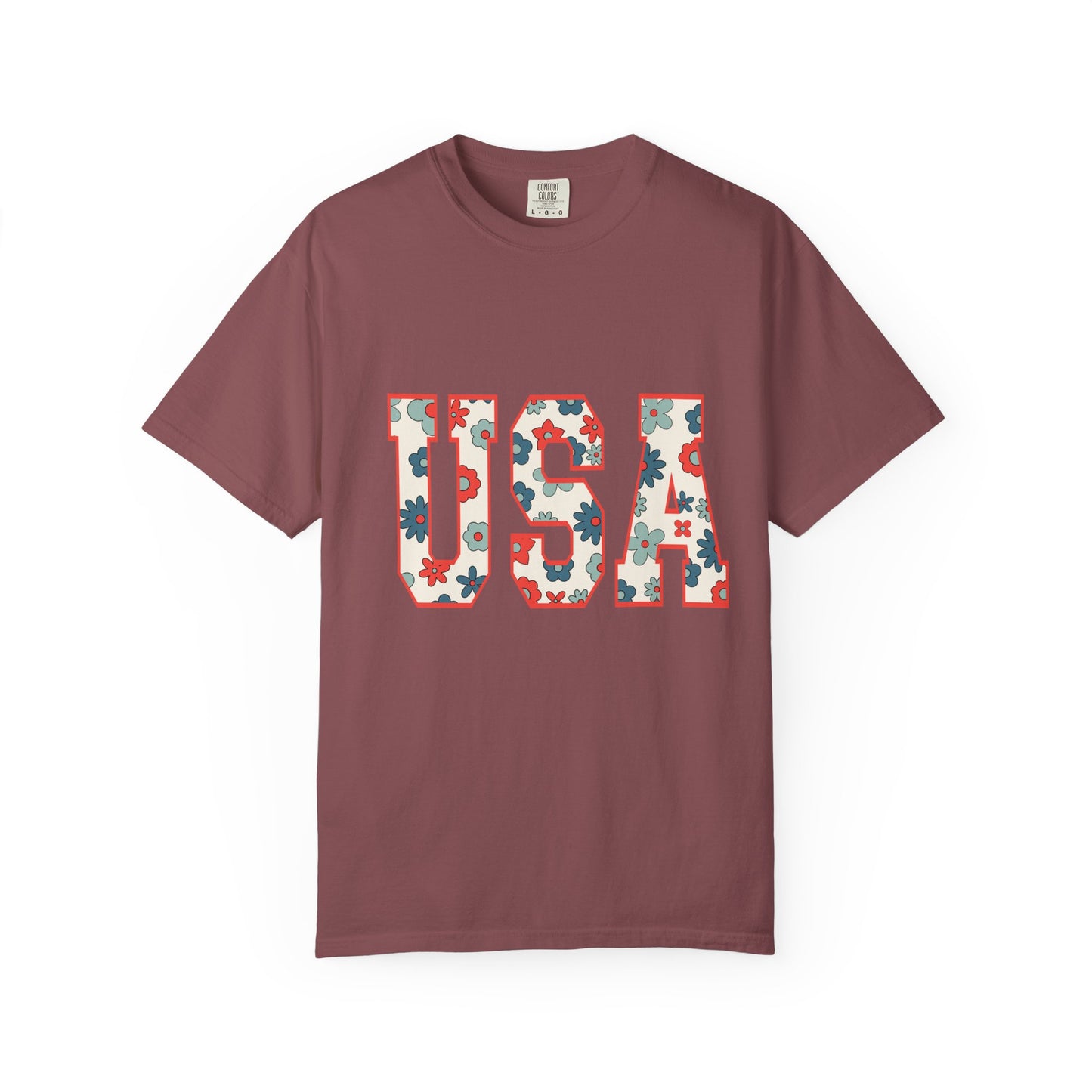 Floral USA Tee