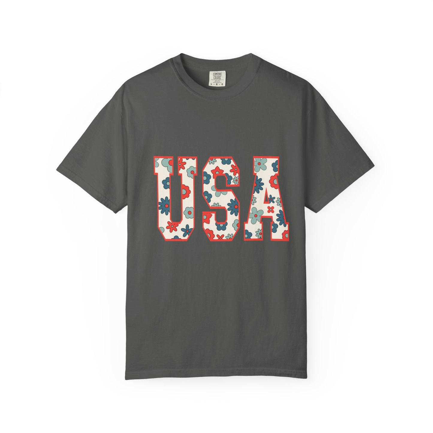 Floral USA Tee