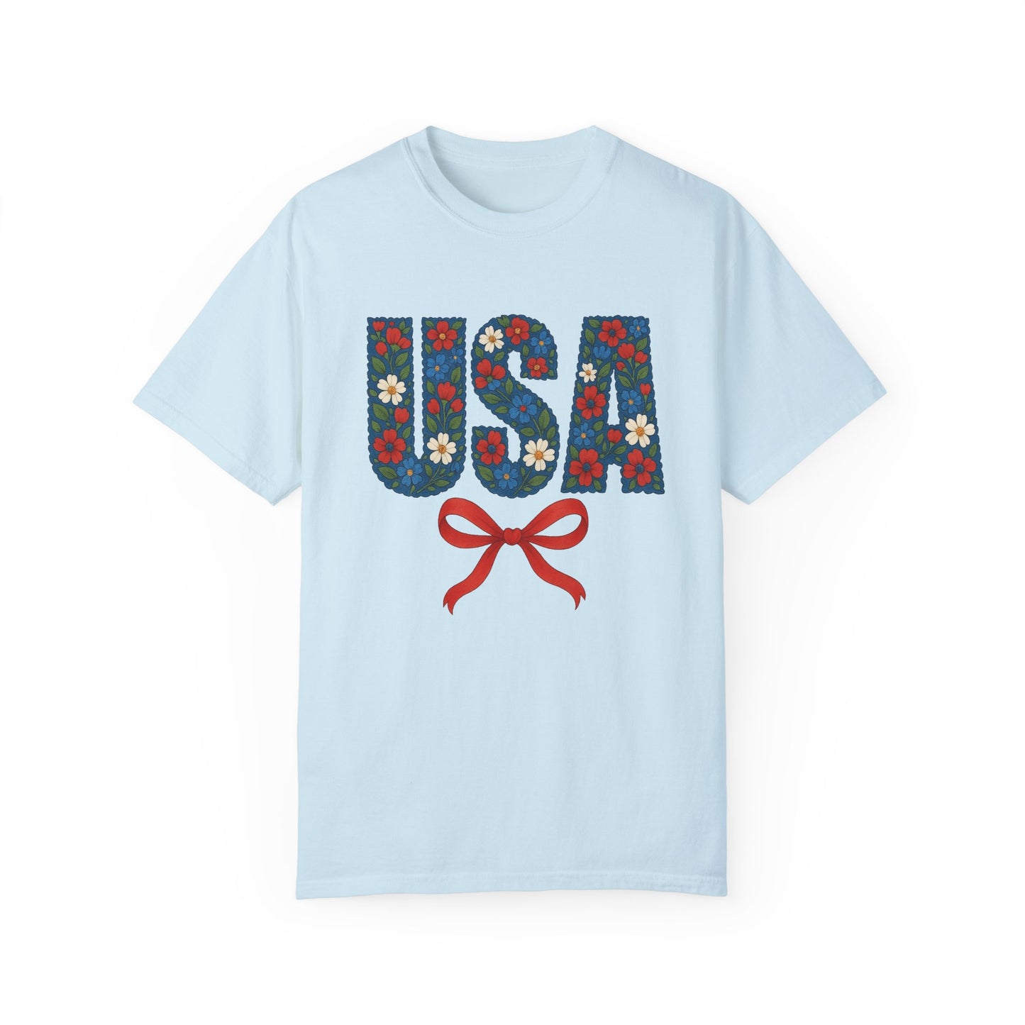 USA Floral Tee