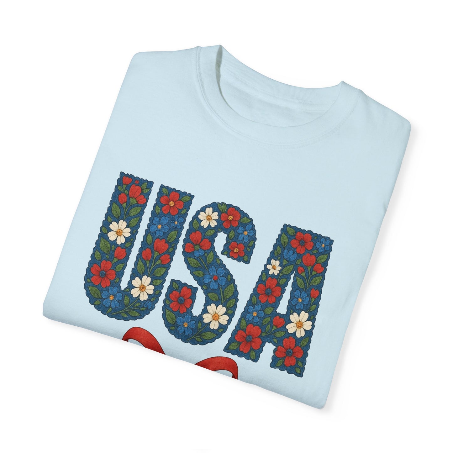 USA Floral Tee