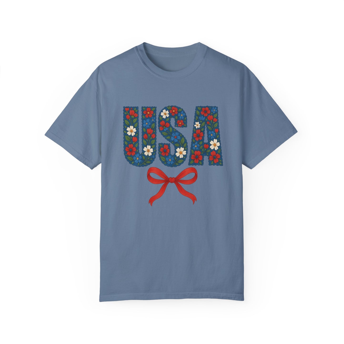 USA Floral Tee