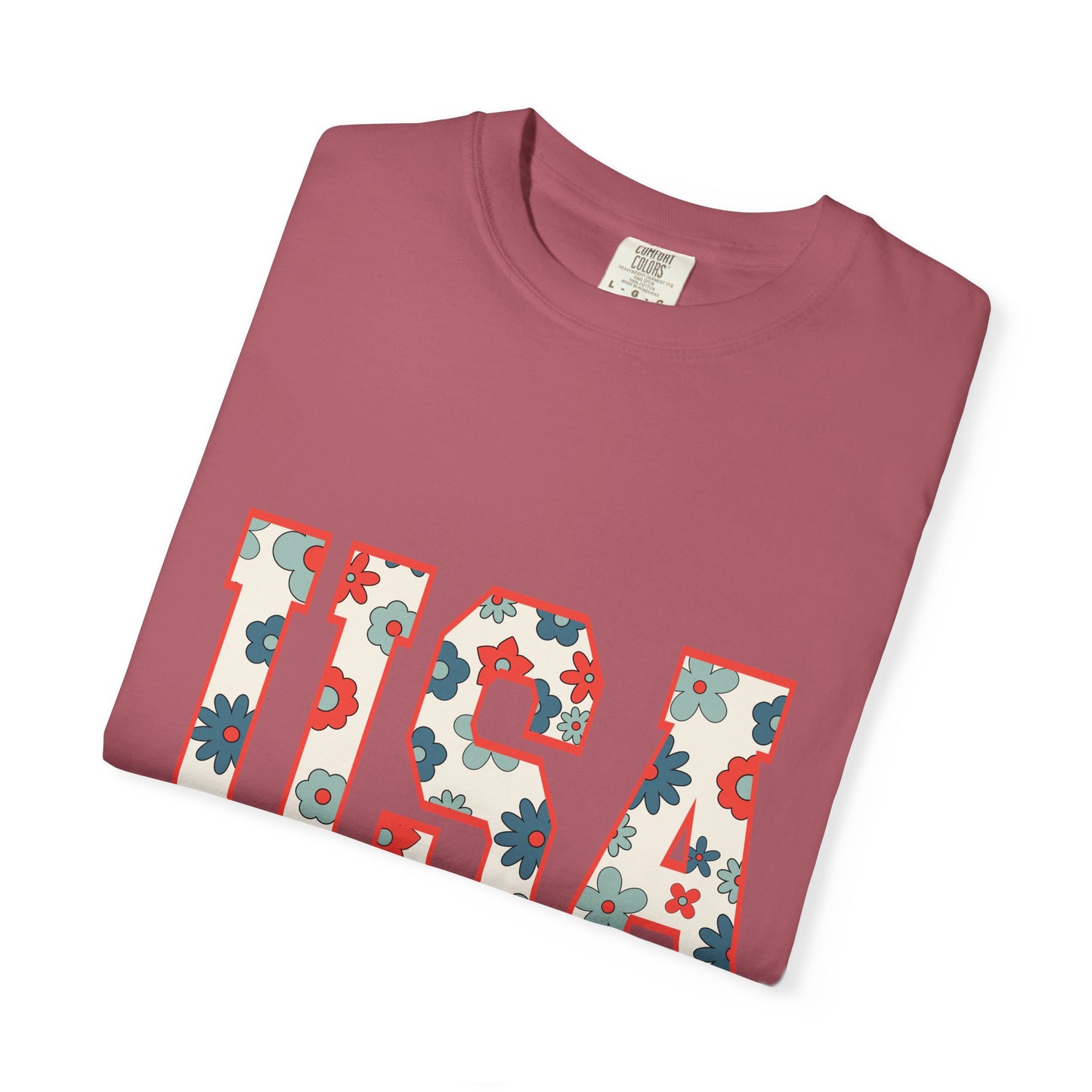 Floral USA Tee