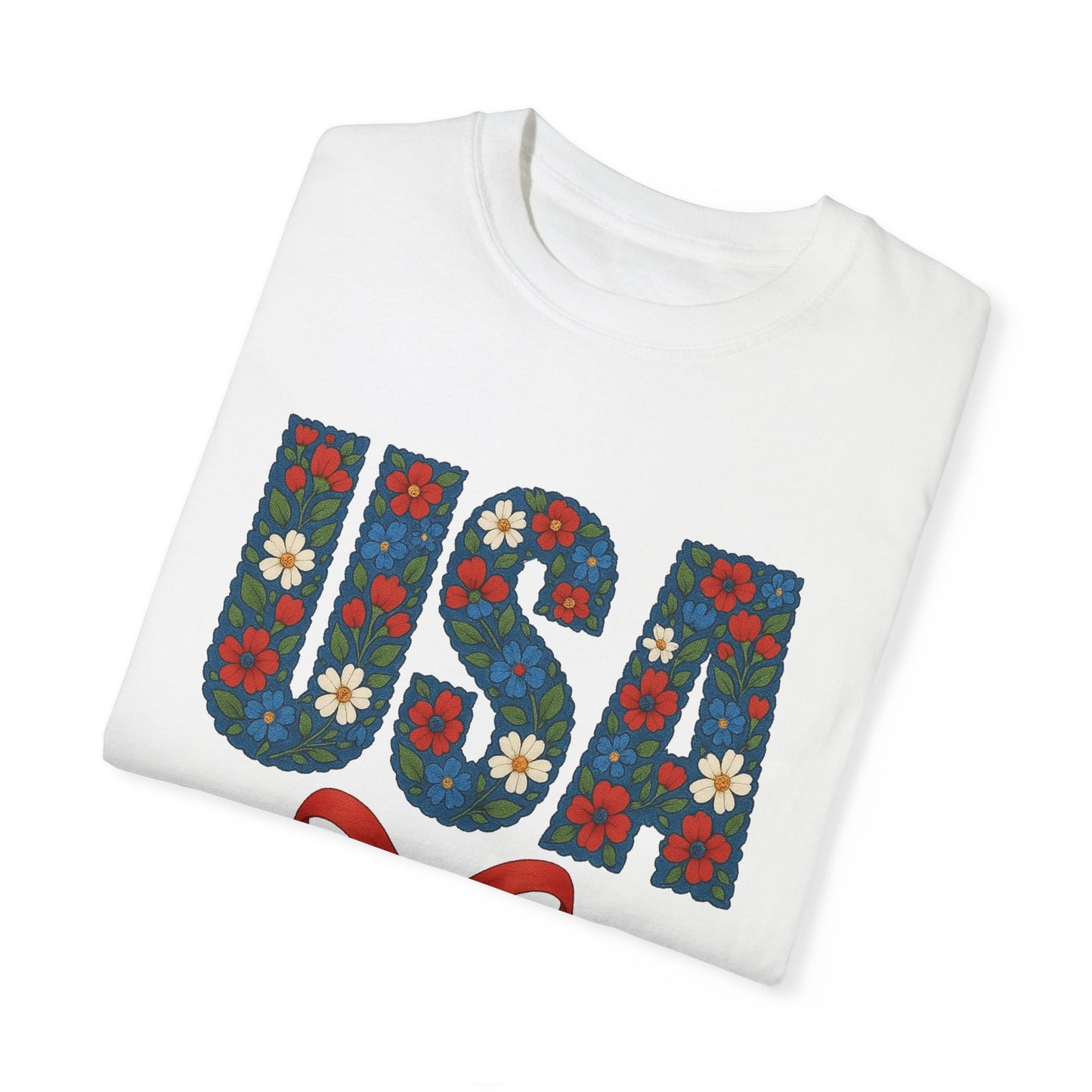 USA Floral Tee