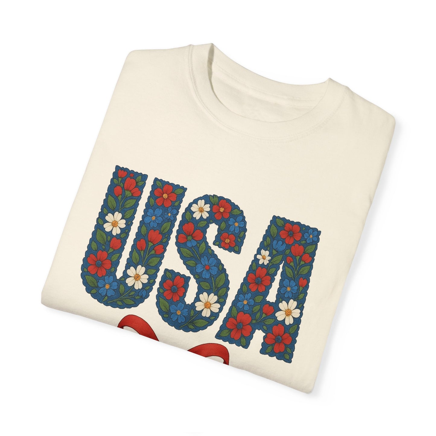 USA Floral Tee