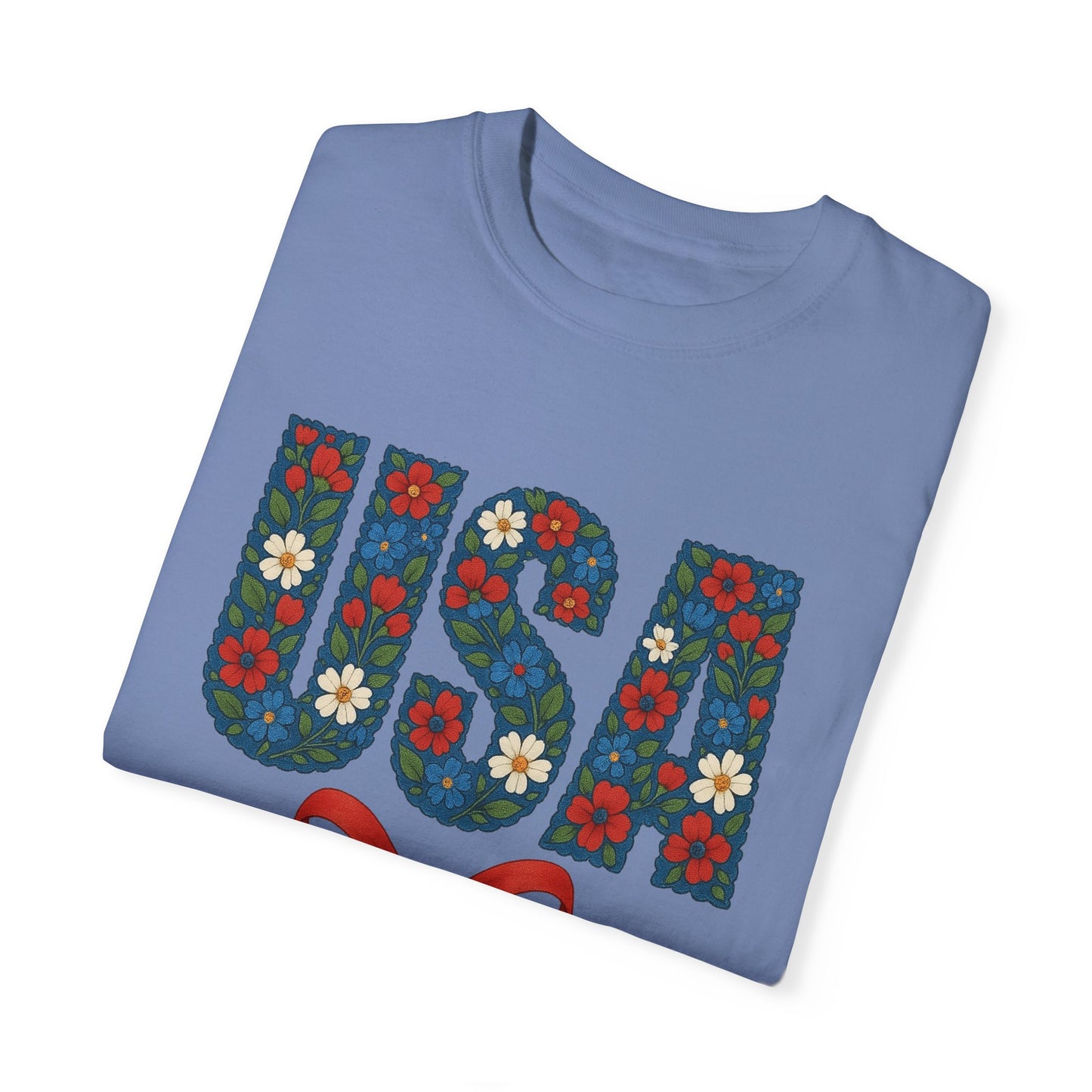 USA Floral Tee