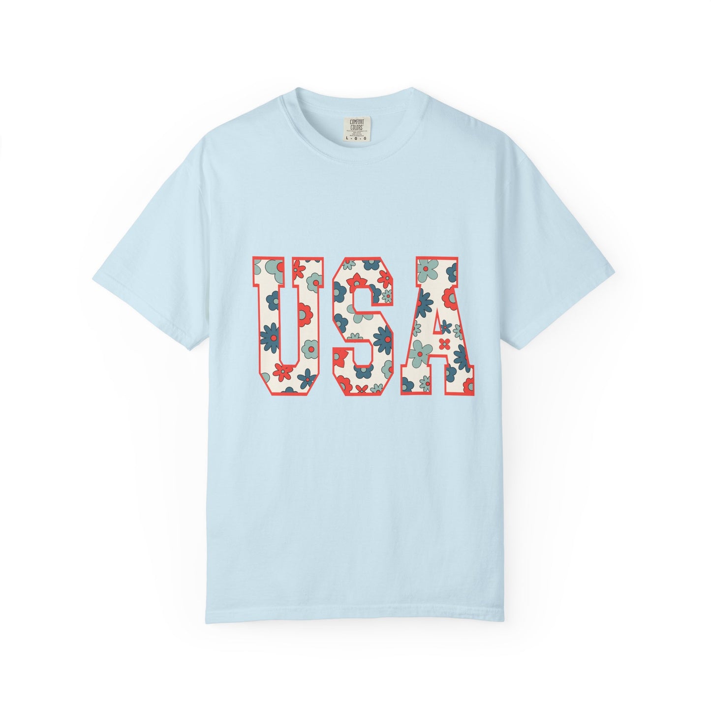 Floral USA Tee